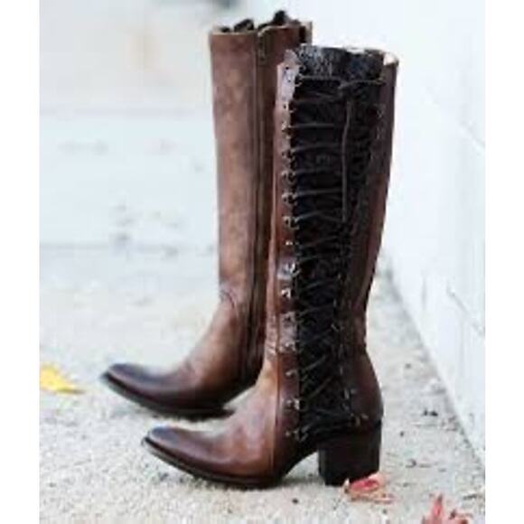 FREEBIRD BY STEVEN WYATT TALL BOOTS IN COGNAC SIZE 6 - Picture 1 of 11